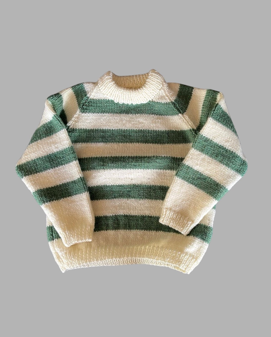 OLIVE STRIPED PULLOVER