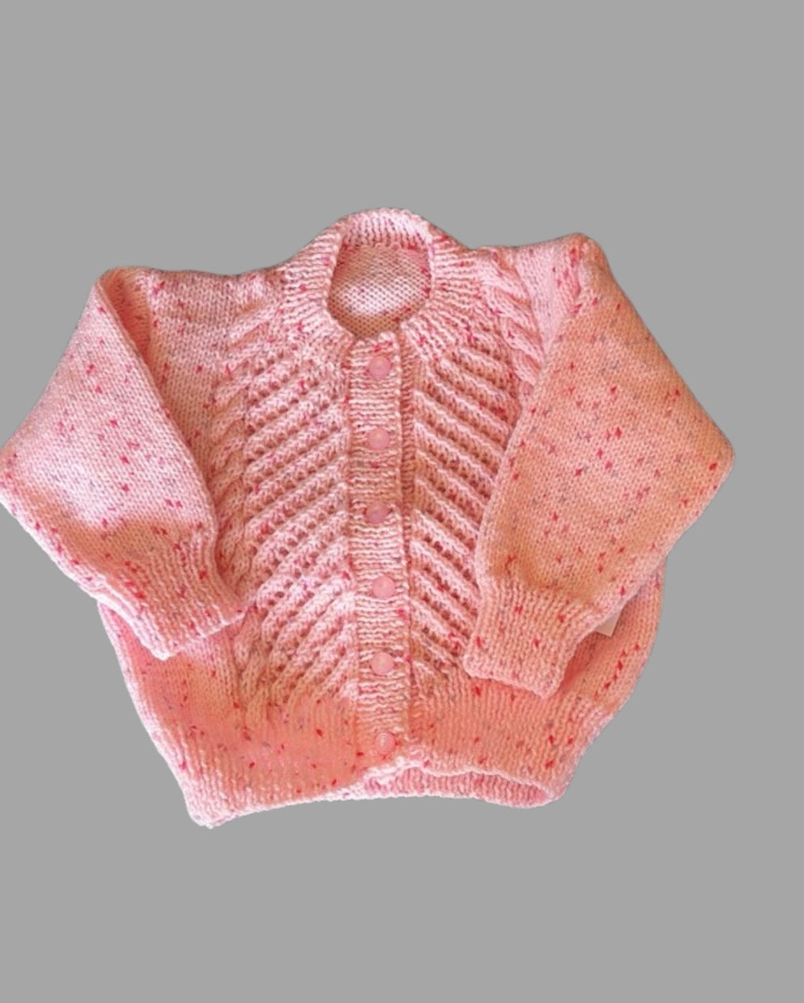 PINK SPECKLED CARDI