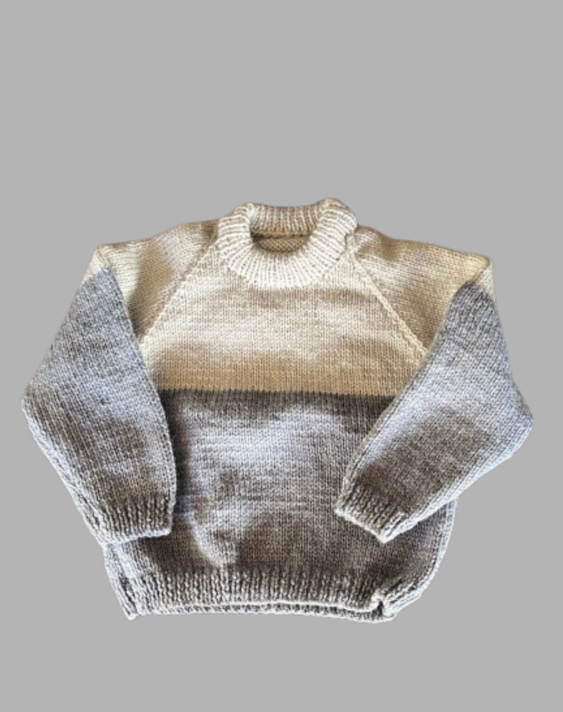 GREY & CREAM PULLOVER