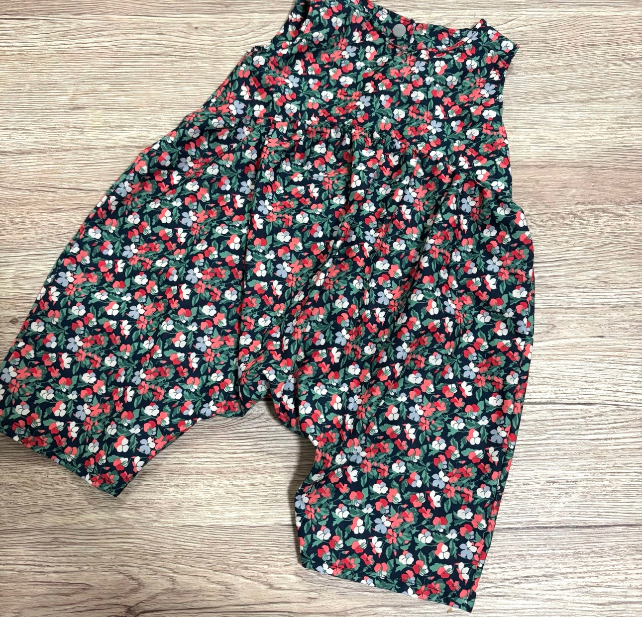 NAVY FLORAL GABI ROMPER