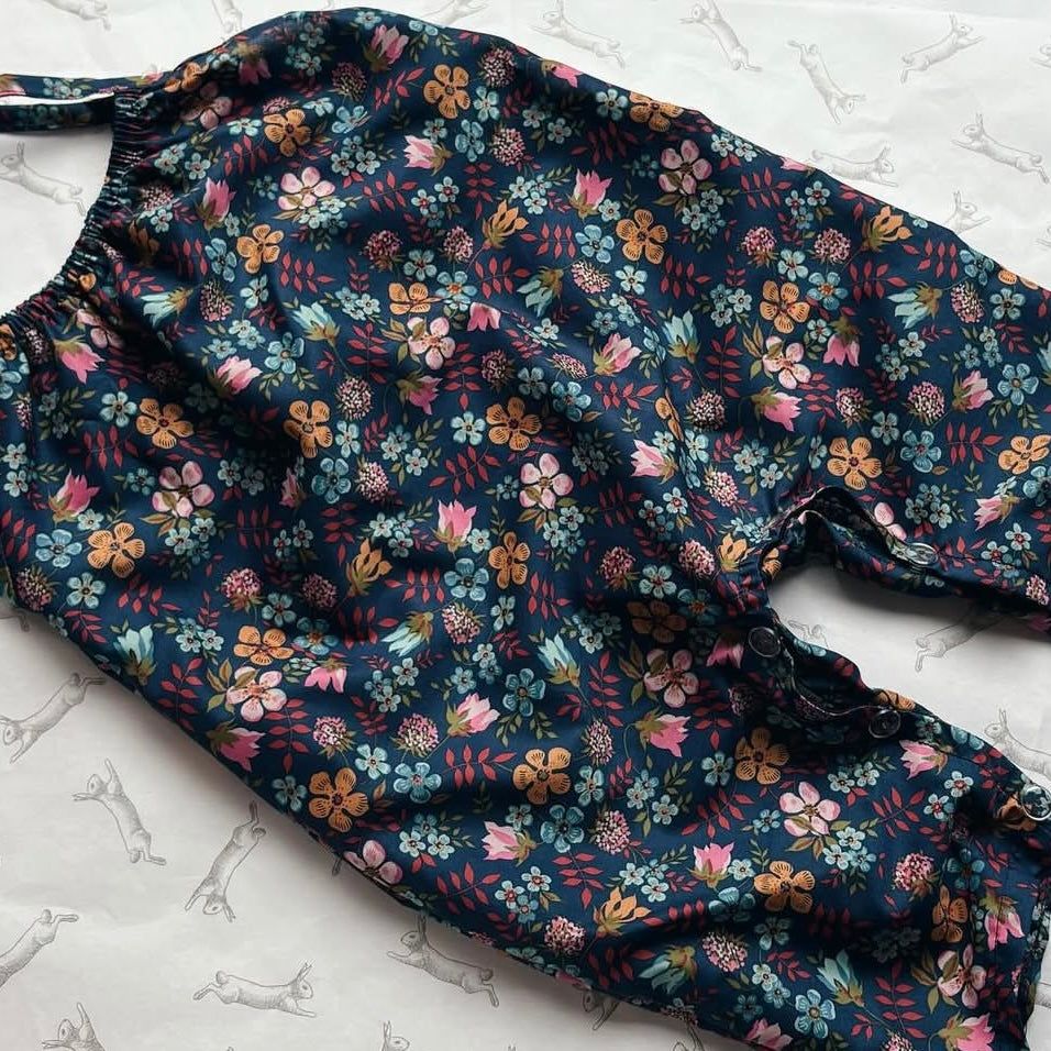 DARK FLORAL HALLIE DUNGAREE