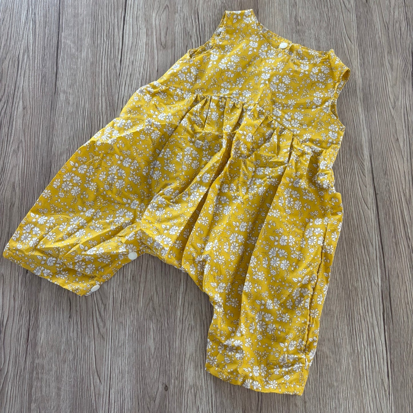 MUSTARD FLORAL GABI ROMPER
