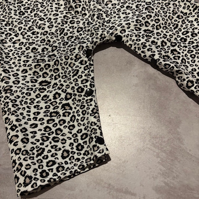 SNOW LEOPARD PRINT HALLIE DUNGAREE