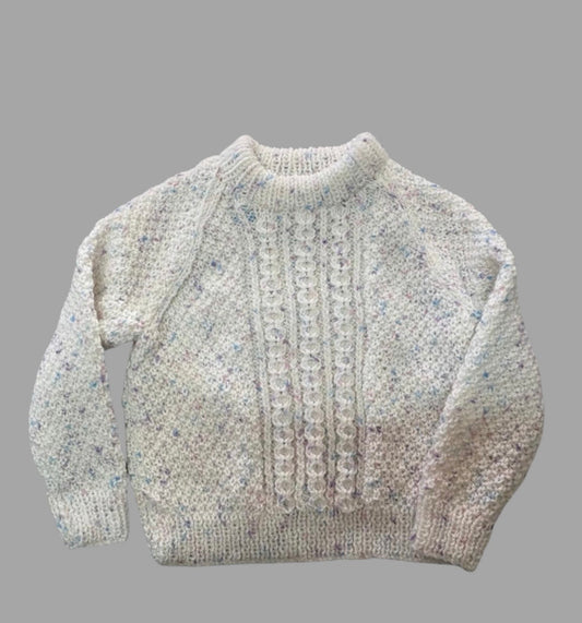 BLUE SPECKLED PULLOVER