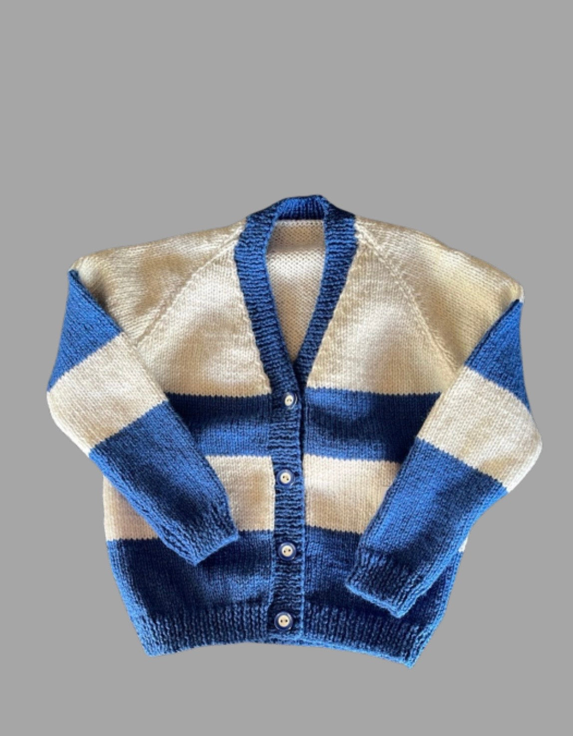 NAVY STRIPE CARDI