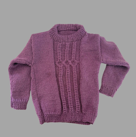 PURPLE HIGHNECK PULLOVER