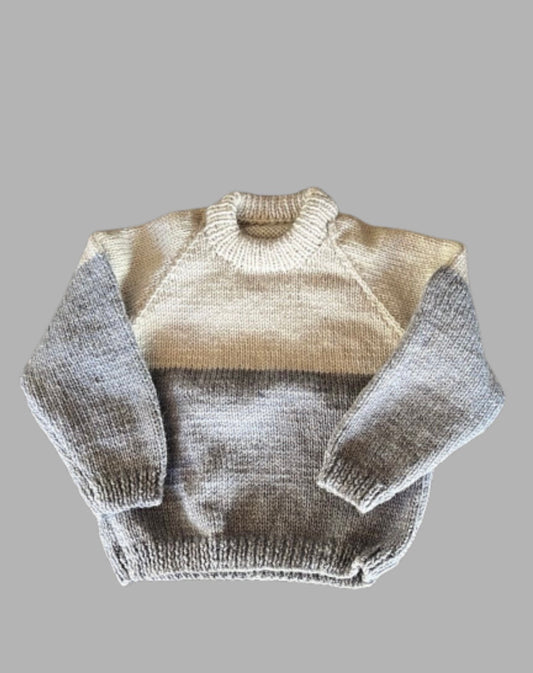 GREY & CREAM PULLOVER