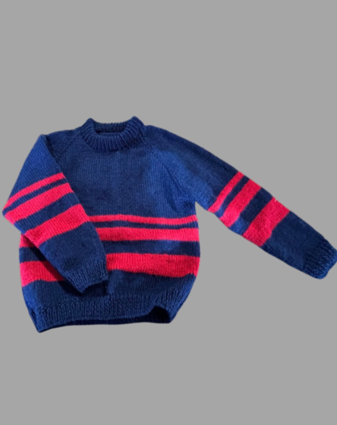 RED AND NAVY PULLOVER