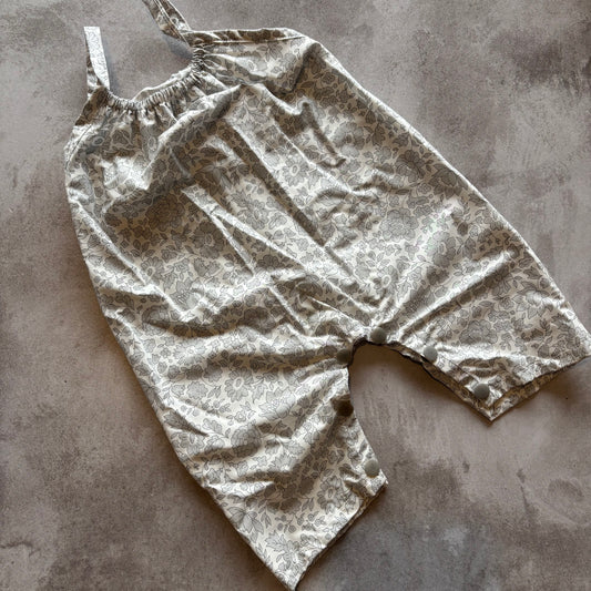 GREY FLORAL HALLIE DUNGAREE