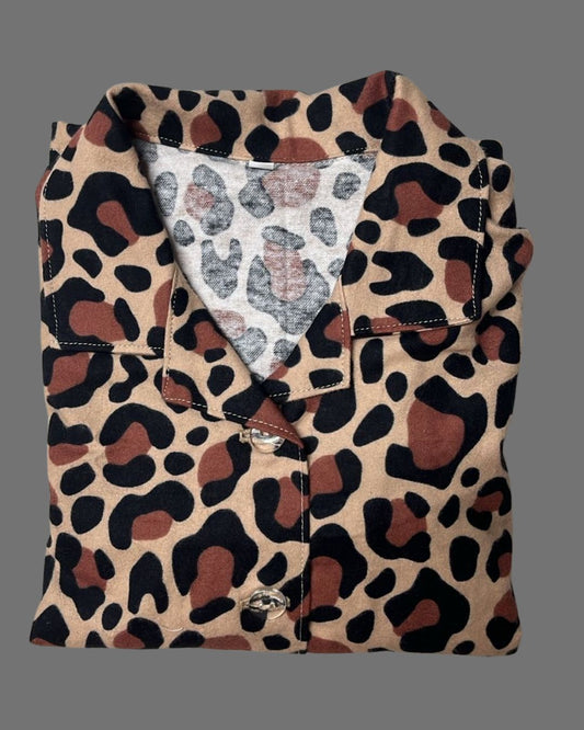 LEOPARD PRINT LONG PJ SET