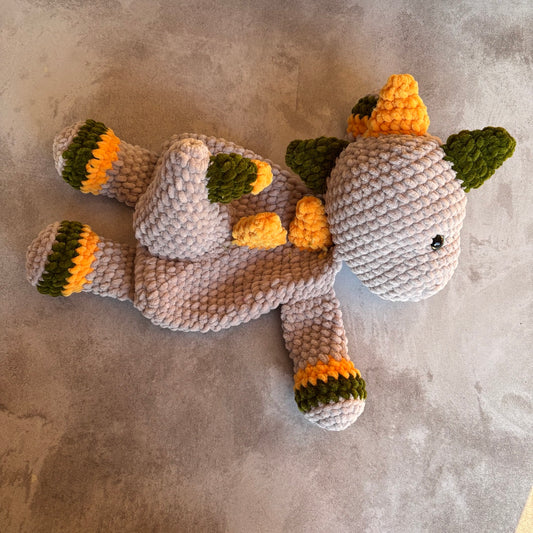 GREEN AND YELLOW DINOSAUR SNUGGLY