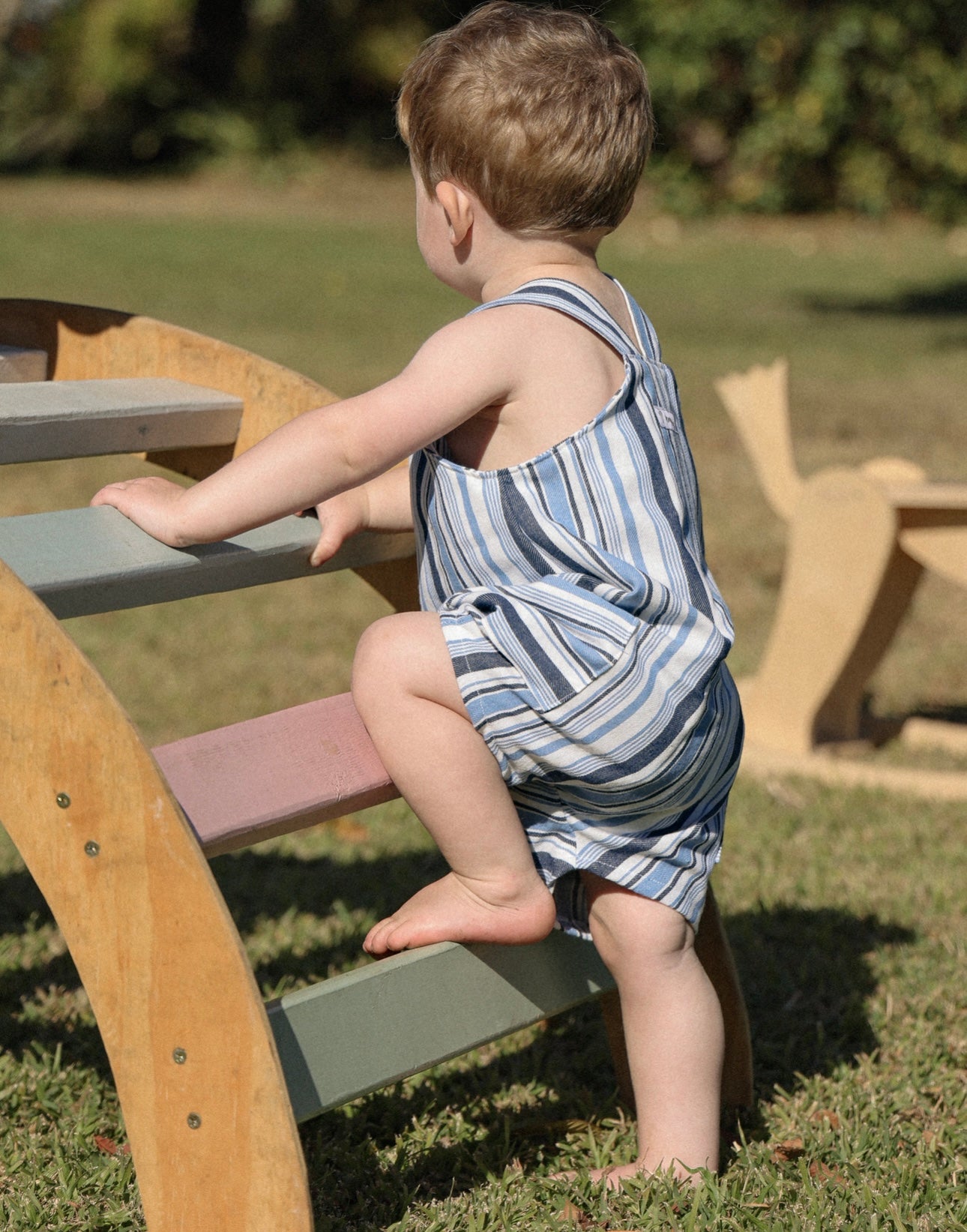 STRIPED CHARLIE DUNGAREE