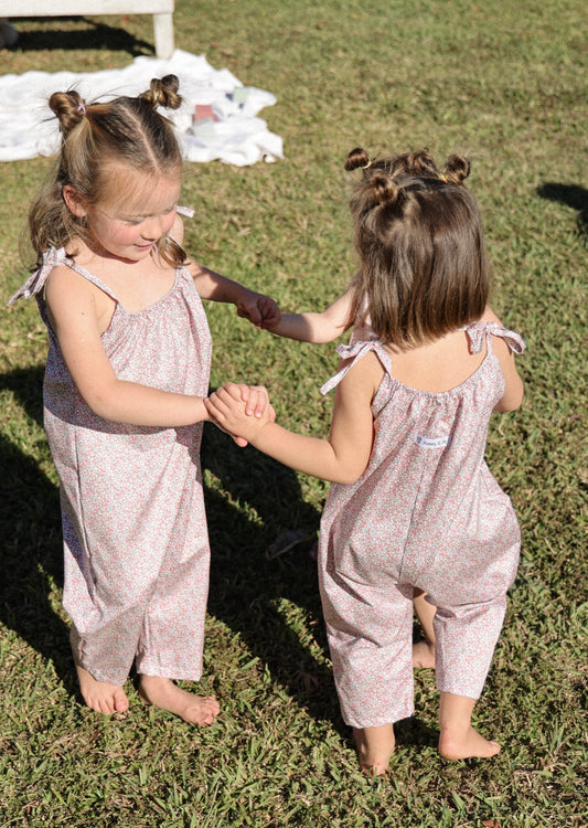 PASTEL FLORAL HALLIE DUNGAREE