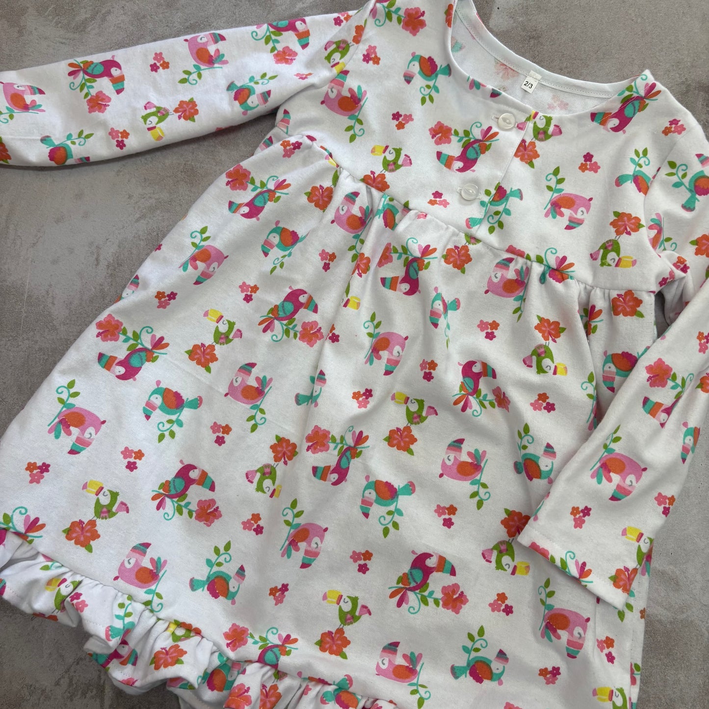 BIRD FLANNEL NIGHTIE