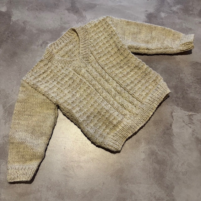 BEIGE VNECK PULLOVER